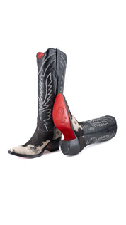 Bianca Tall Red Bottom Cowhide Snip Toe Cowgirl Boot Size 6 Box CW3