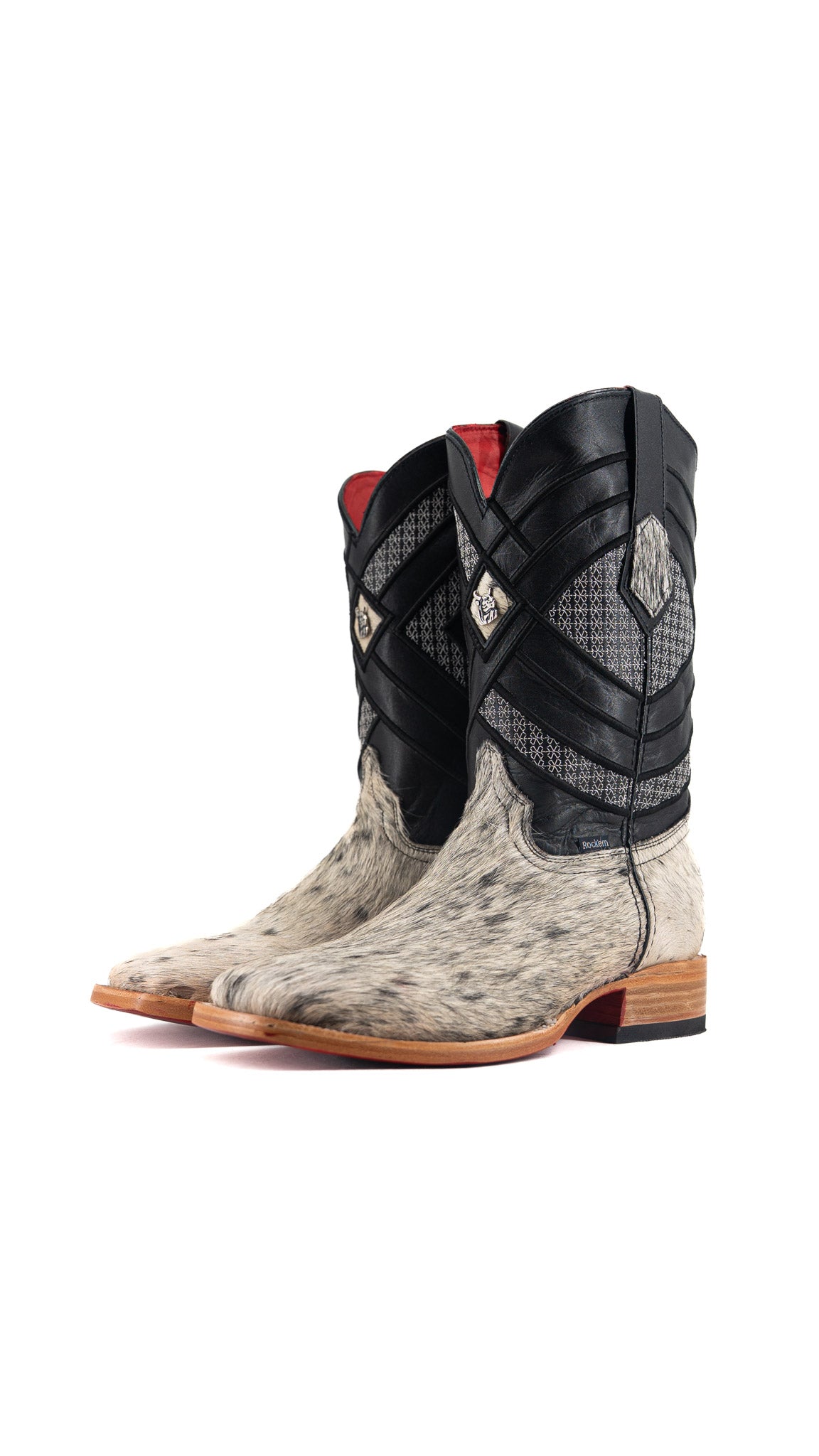 Prescott Cowhide Square Toe Cowboy Boot Size 8.5 Box QM27 FINAL SALE