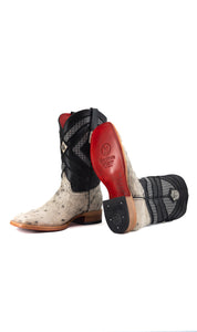 Prescott Cowhide Square Toe Cowboy Boot Size 8.5 Box QM27 FINAL SALE