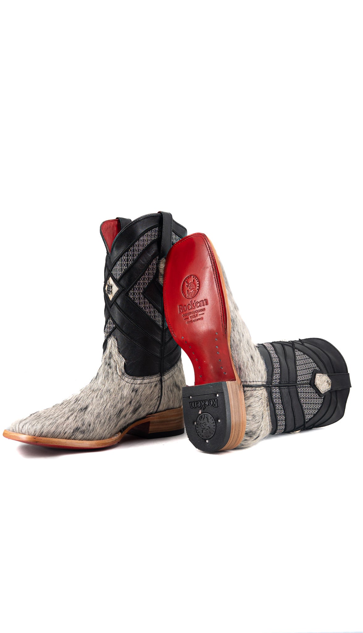 Prescott Cowhide Square Toe Cowboy Boot Size 8.5 Box QM28 FINAL SALE