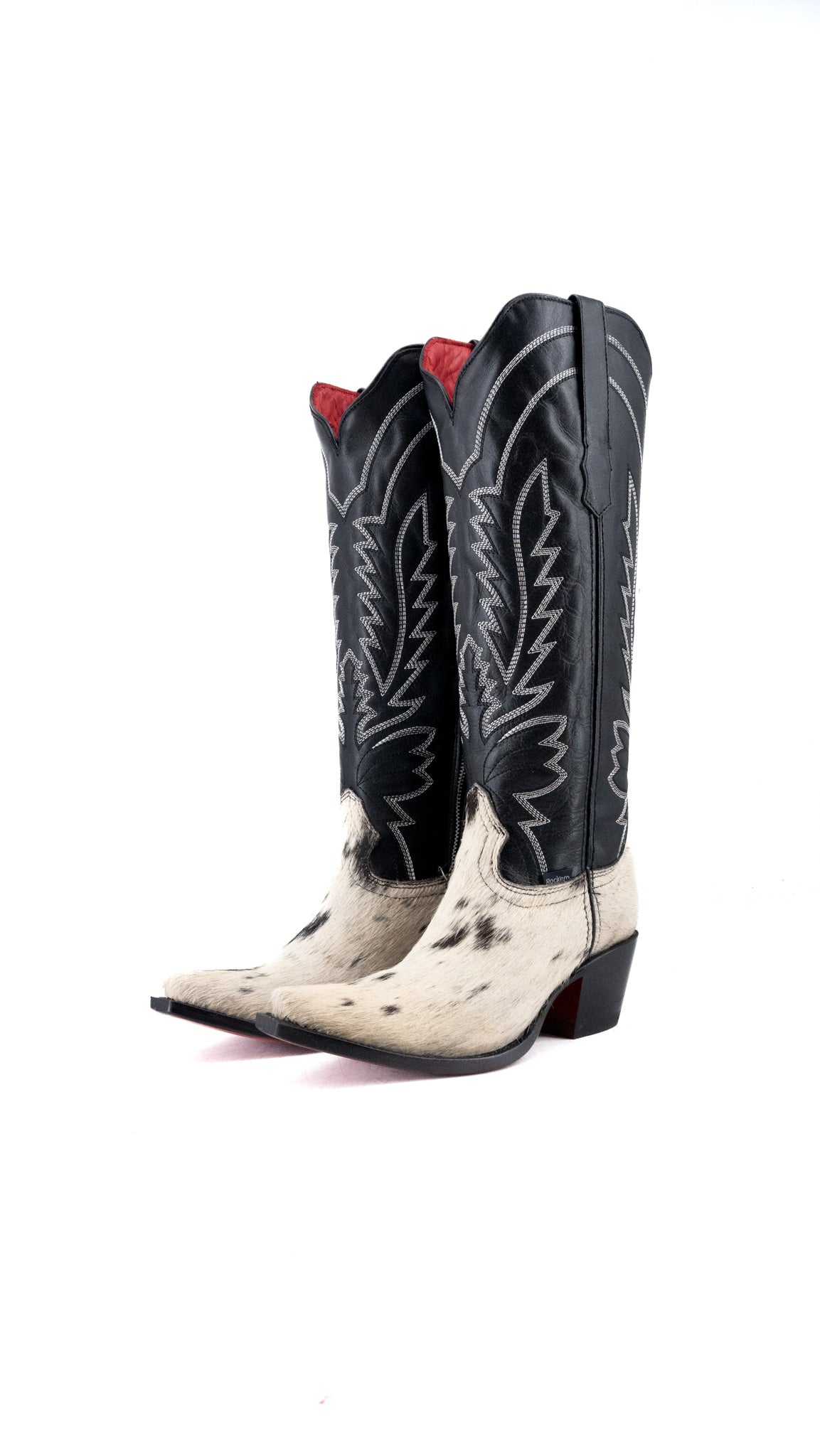 Bianca Tall Red Bottom Cowhide Snip Toe Cowgirl Boot Size 6.5 Box CW6