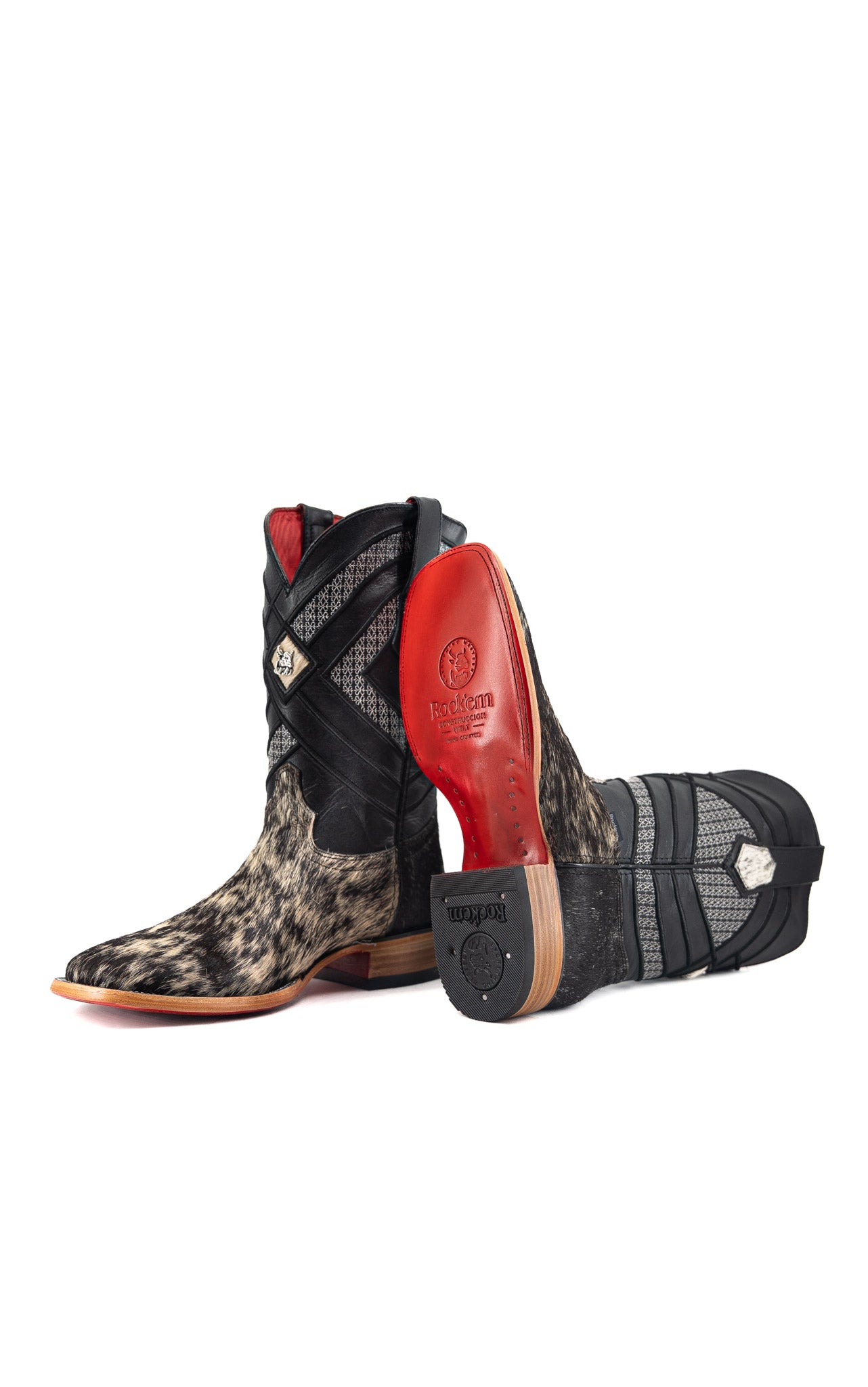 Prescott Cowhide Square Toe Cowboy Boot Size 8.5 Box QM29 FINAL SALE