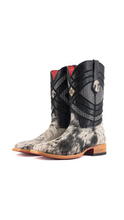 Prescott Cowhide Square Toe Cowboy Boot Size 9 Box QM30 FINAL SALE