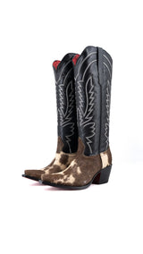 Bianca Tall Red Bottom Cowhide Snip Toe Cowgirl Boot Size 7 Box CW8