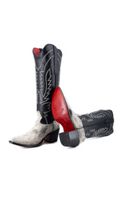 Bianca Tall Red Bottom Cowhide Snip Toe Cowgirl Boot Size 7 Box CW9