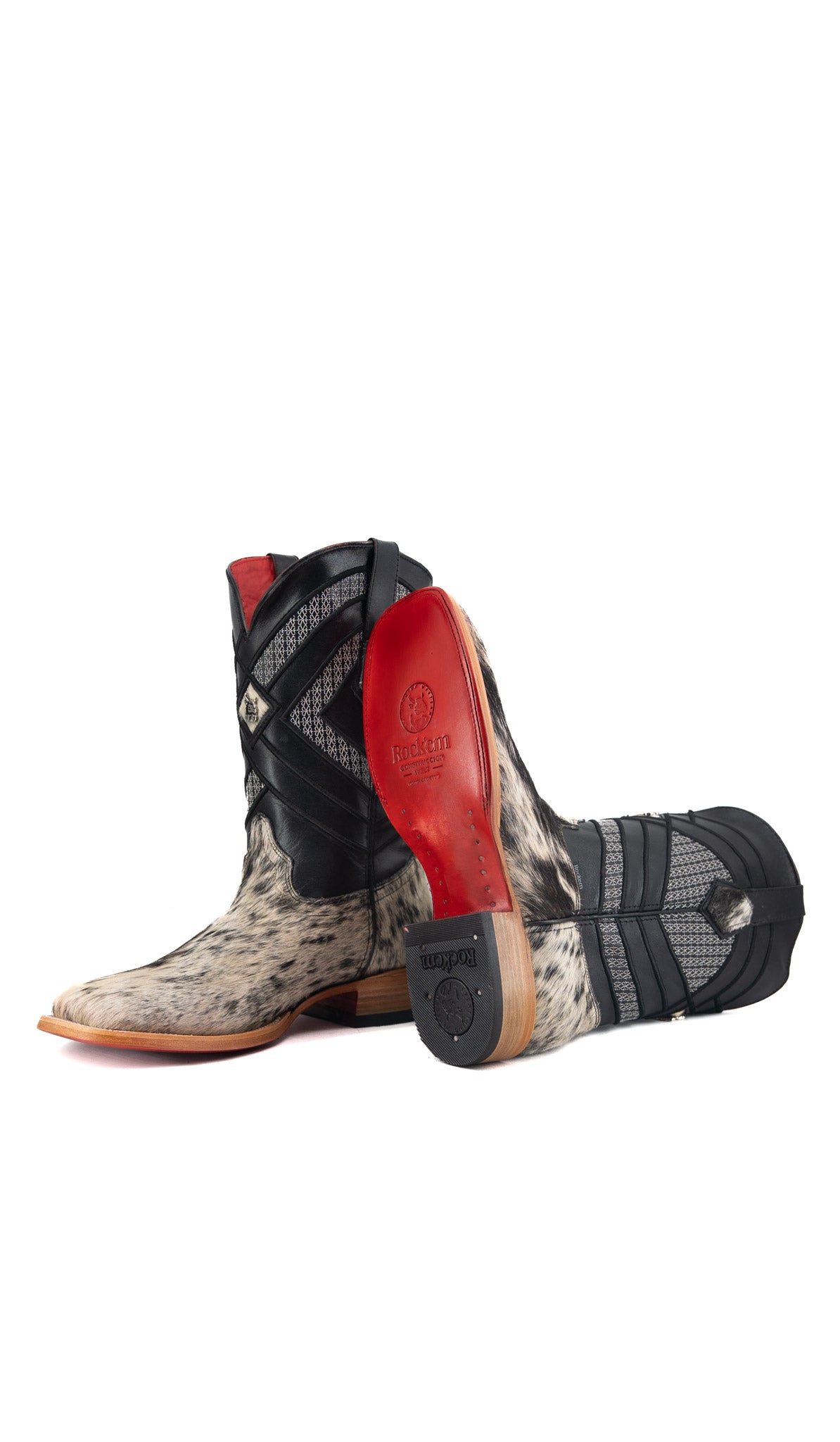 Prescott Cowhide Square Toe Cowboy Boot Size 9 Box QM32 FINAL SALE