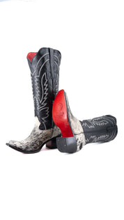 Bianca Tall Red Bottom Cowhide Snip Toe Cowgirl Boot Size 7.5 Box CW10