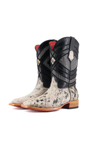 Prescott Cowhide Square Toe Cowboy Boot Size 9 Box QM33 FINAL SALE