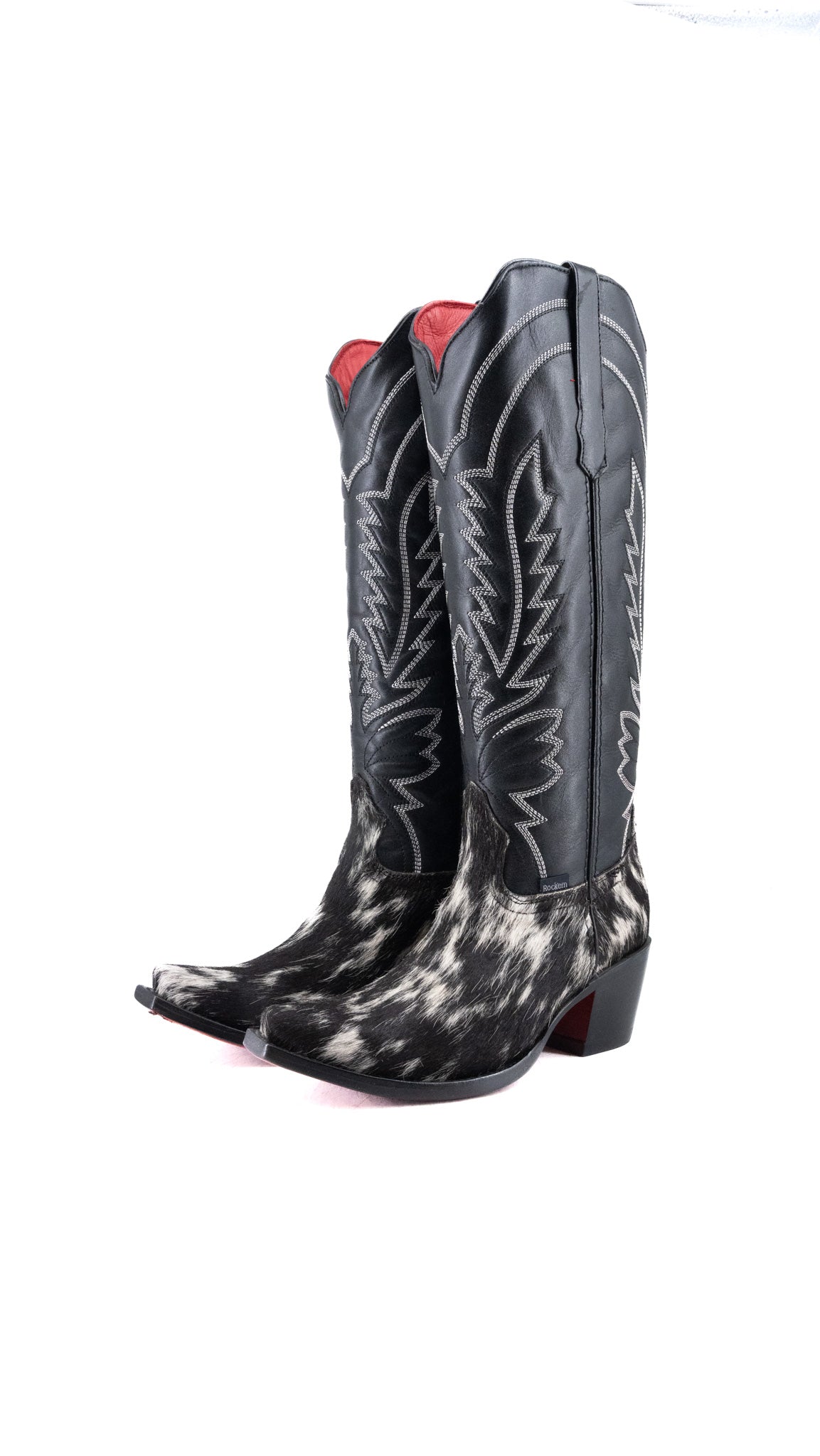 Bianca Tall Red Bottom Cowhide Snip Toe Cowgirl Boot Size 8 Box CW13