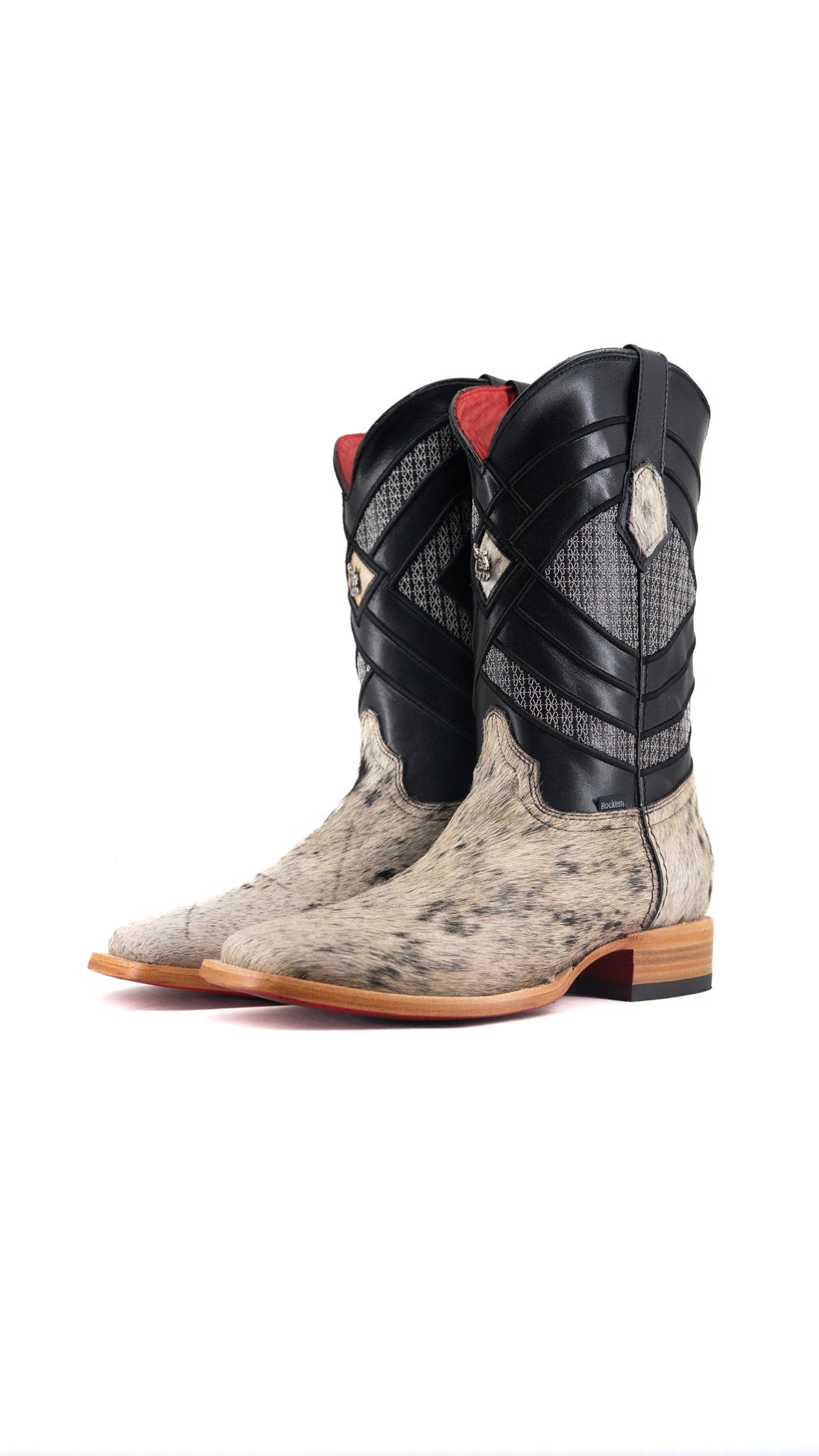 Prescott Cowhide Square Toe Cowboy Boot Size 9.5 Box QM37 FINAL SALE