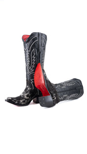 Bianca Tall Red Bottom Cowhide Snip Toe Cowgirl Boot Size 8 Box CW14