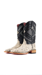 Prescott Cowhide Square Toe Cowboy Boot Size 9.5 Box QM38 FINAL SALE