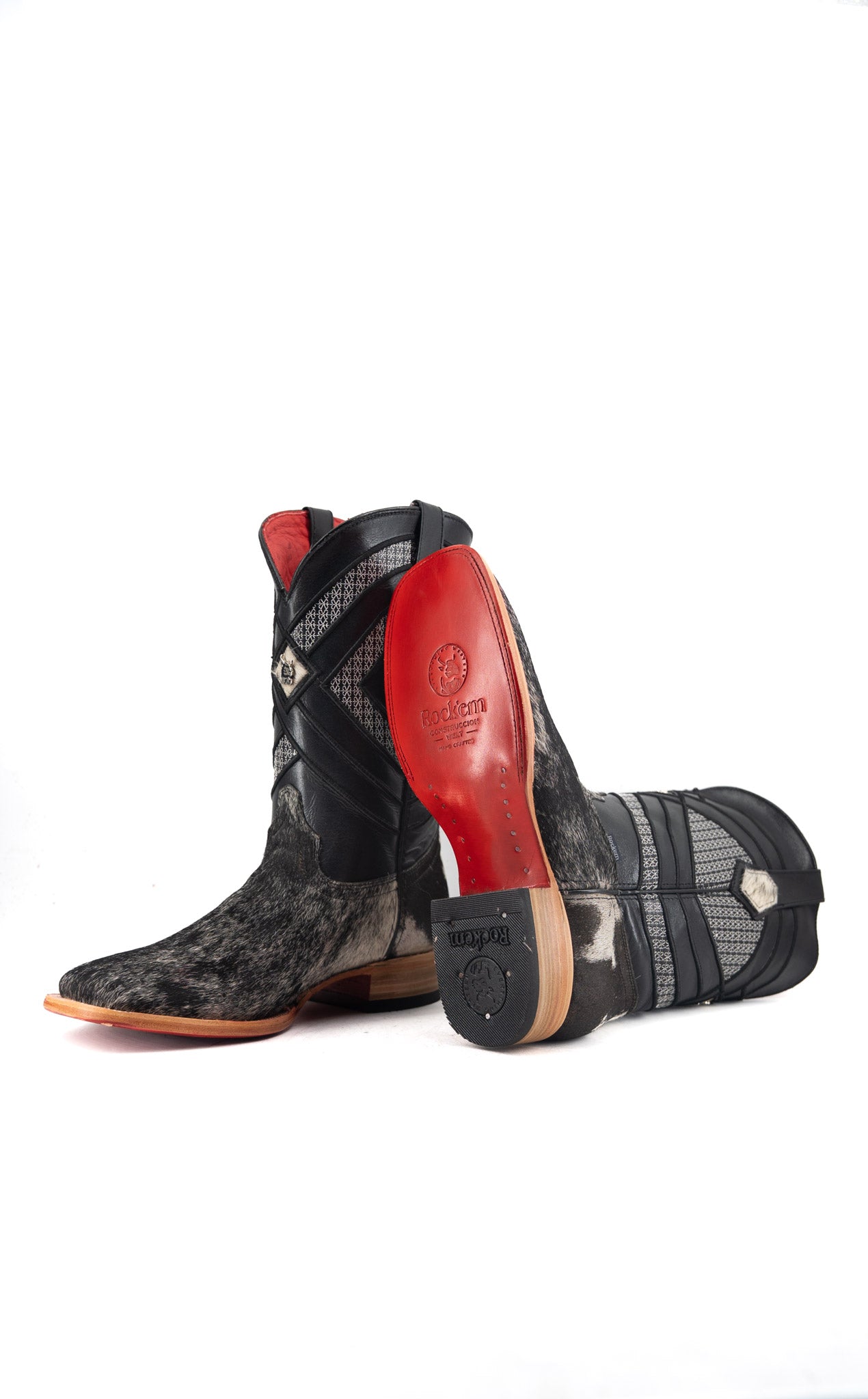 Prescott Cowhide Square Toe Cowboy Boot Size 10 Box QM41 FINAL SALE
