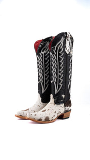 Charlotte Tall Red Bottom Cowhide Snip Toe Cowgirl Boot Size 8.5 Box CW26