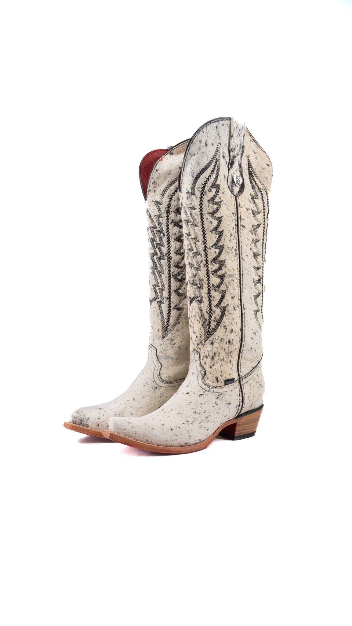 Charlotte Tall Red Bottom Cowhide Snip Toe Cowgirl Boot  Size 9.5 Box CW33