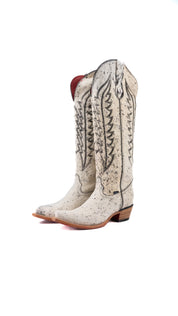 Charlotte Tall Red Bottom Cowhide Snip Toe Cowgirl Boot  Size 9.5 Box CW33