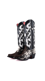 Emely Midi Cowhide Red Bottom Snip Toe Cowgirl Boot Size 5 Box CW34