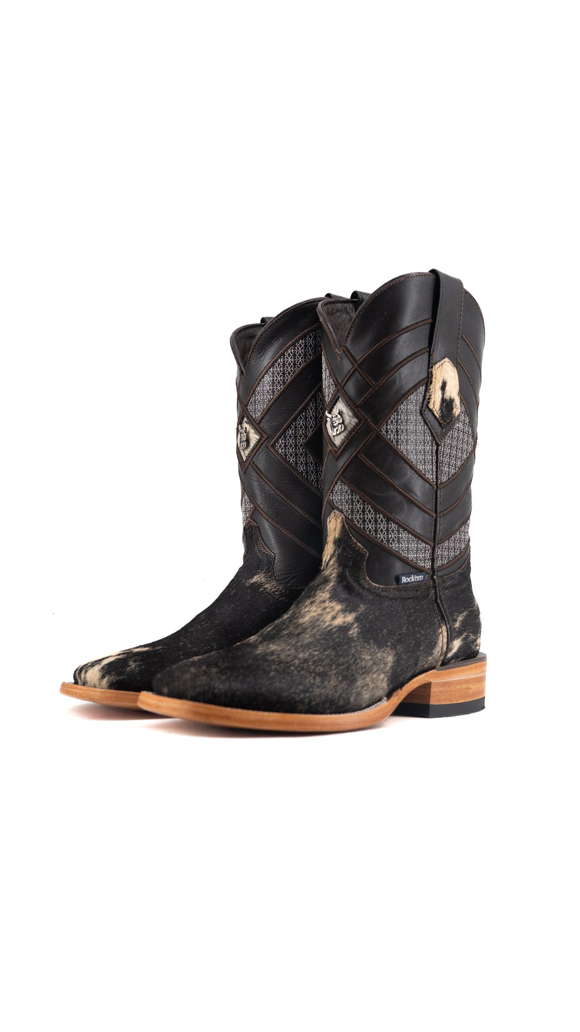 Prescott Cowhide Square Toe Cowboy Boot Size 6.5 Box QM62 FINAL SALE