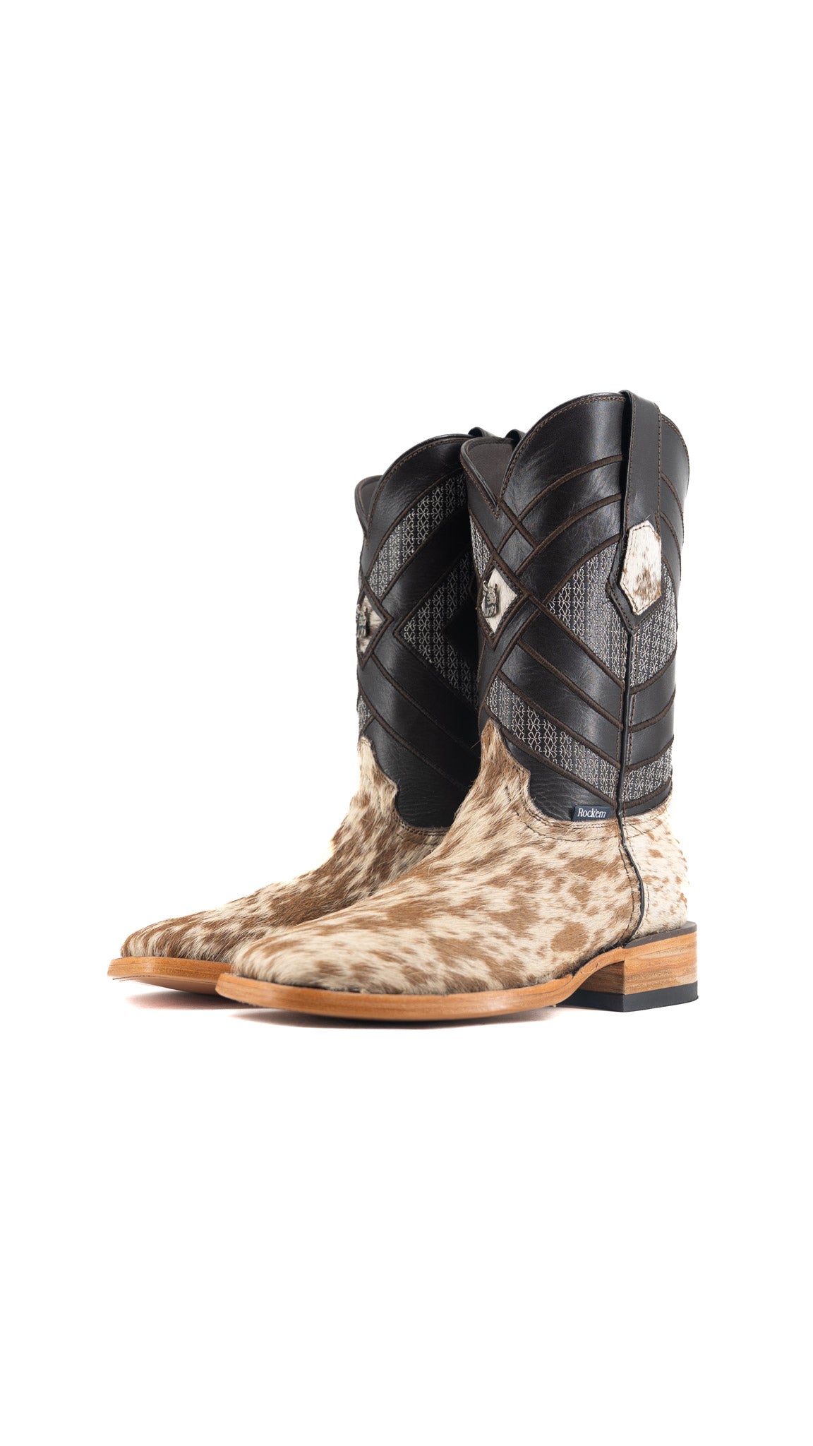 Prescott Cowhide Square Toe Cowboy Boot Size 6.5 Box QM59 FINAL SALE