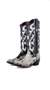 Emely Midi Cowhide Red Bottom Snip Toe Cowgirl Boot Size 6.5 Box CW35
