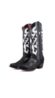 Emely Midi Cowhide Red Bottom Snip Toe Cowgirl Boot Size 8 Box CW36