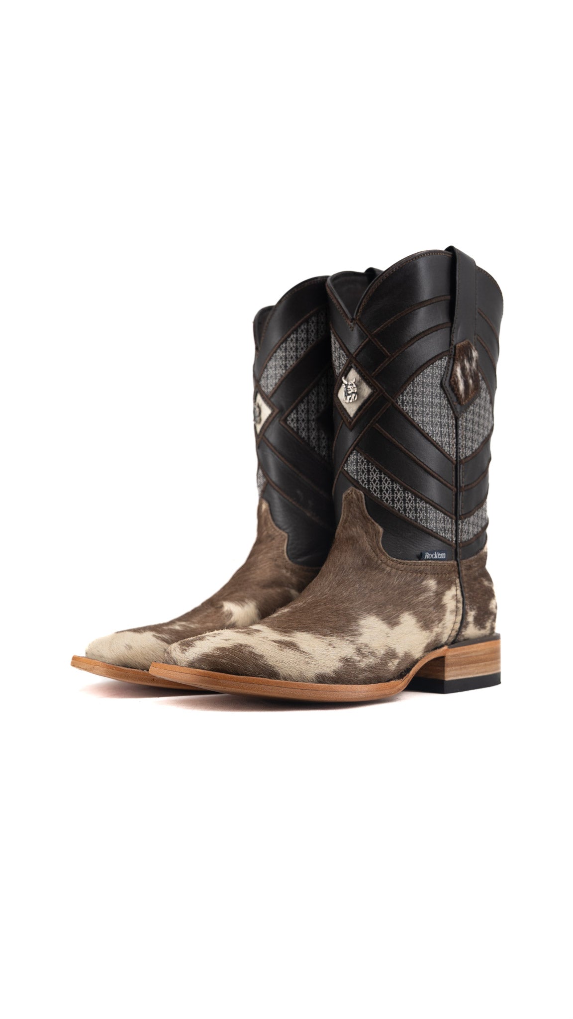 Prescott Cowhide Square Toe Cowboy Boot Size 7 Box QM62 FINAL SALE