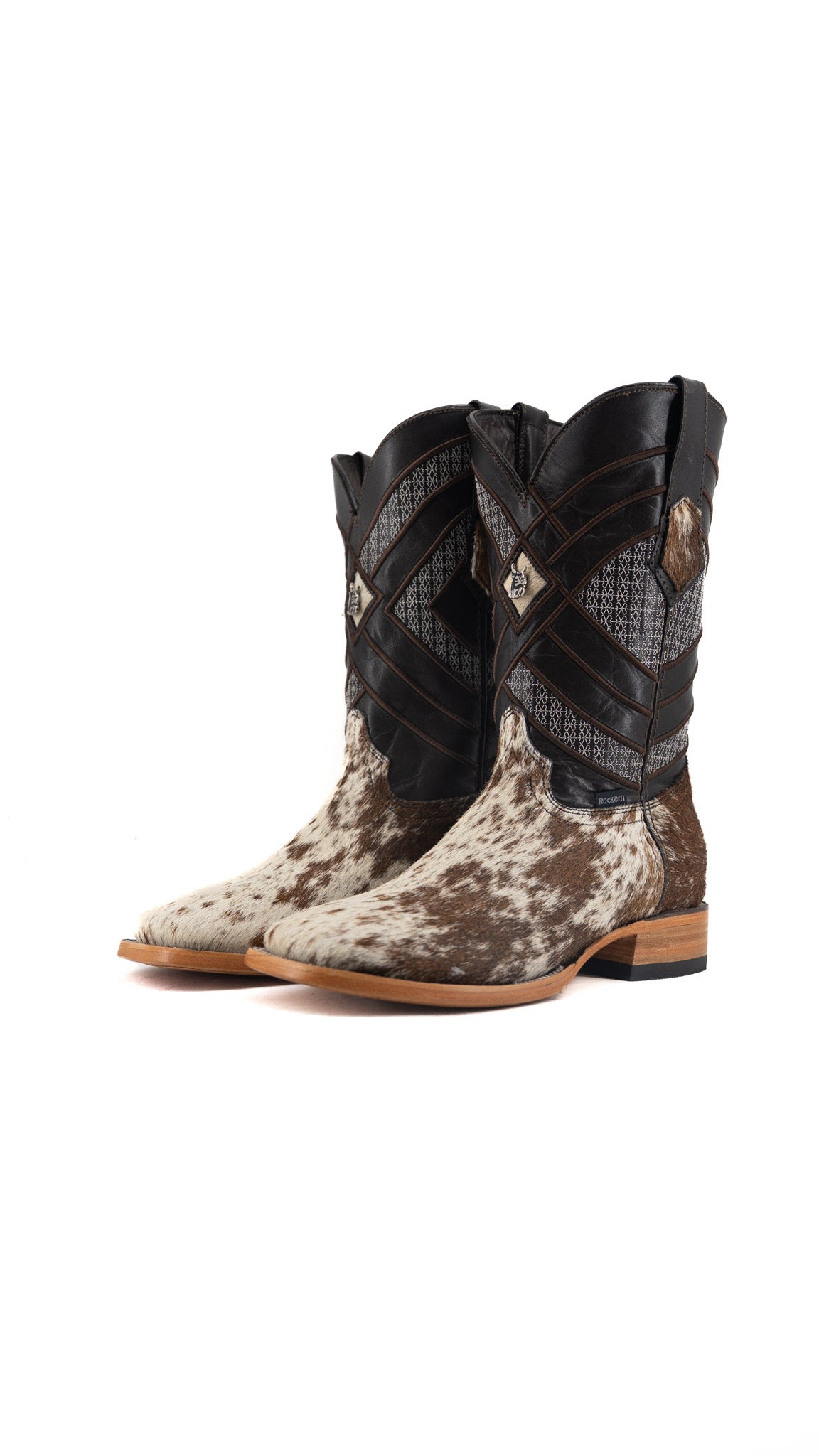 Prescott Cowhide Square Toe Cowboy Boot Size 7 Box QM63 FINAL SALE