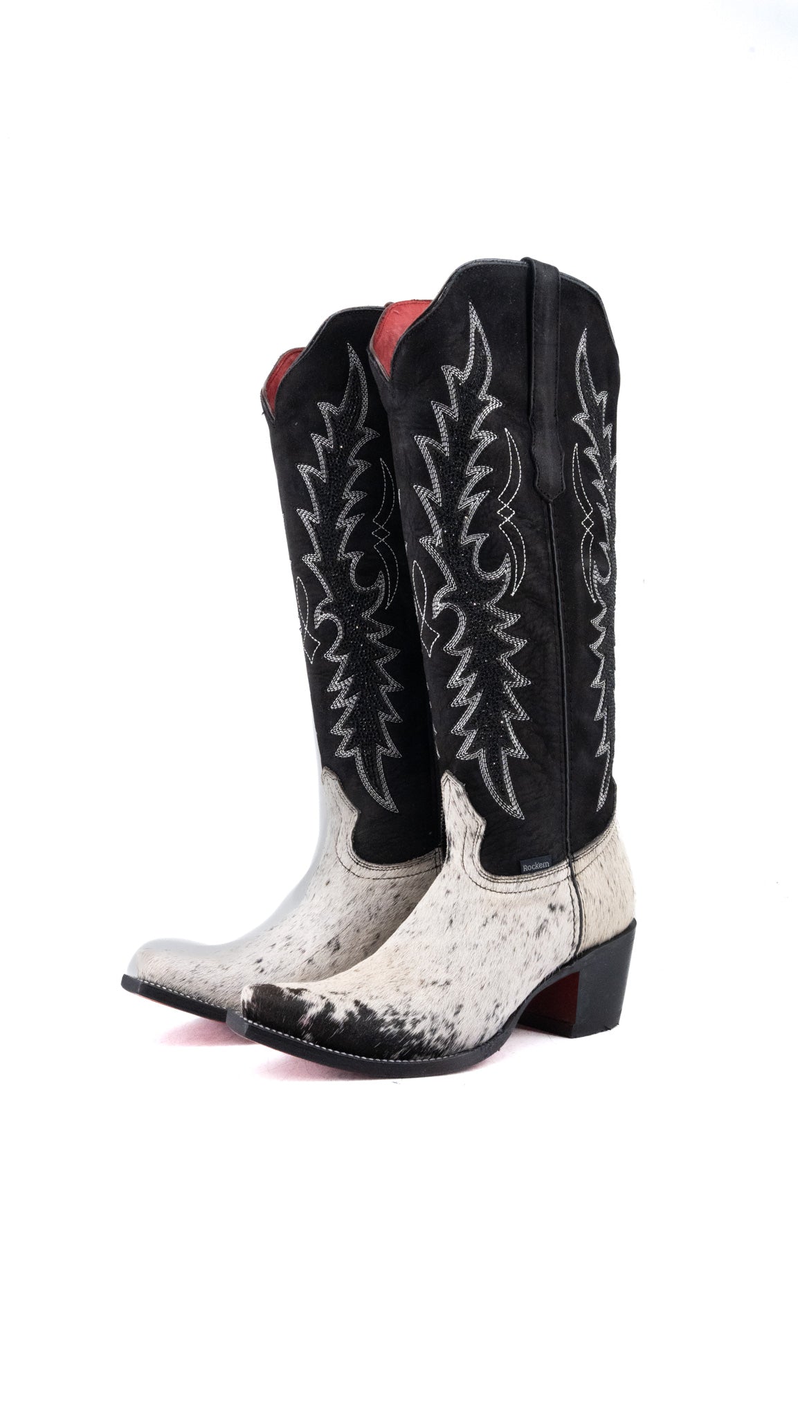 Marisol Tall Cowhide Snip Toe Cowgirl Boot Size 8 Box CW38