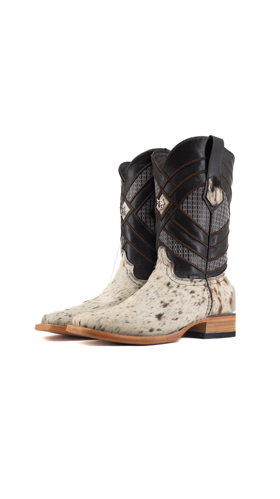Prescott Cowhide Square Toe Cowboy Boot Size 7 Box QM66 FINAL SALE