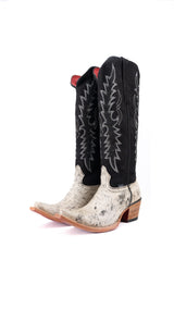 Marisol Tall Cowhide Red Bottom Snip Toe Cowgirl Boot Size 9 Box CW39