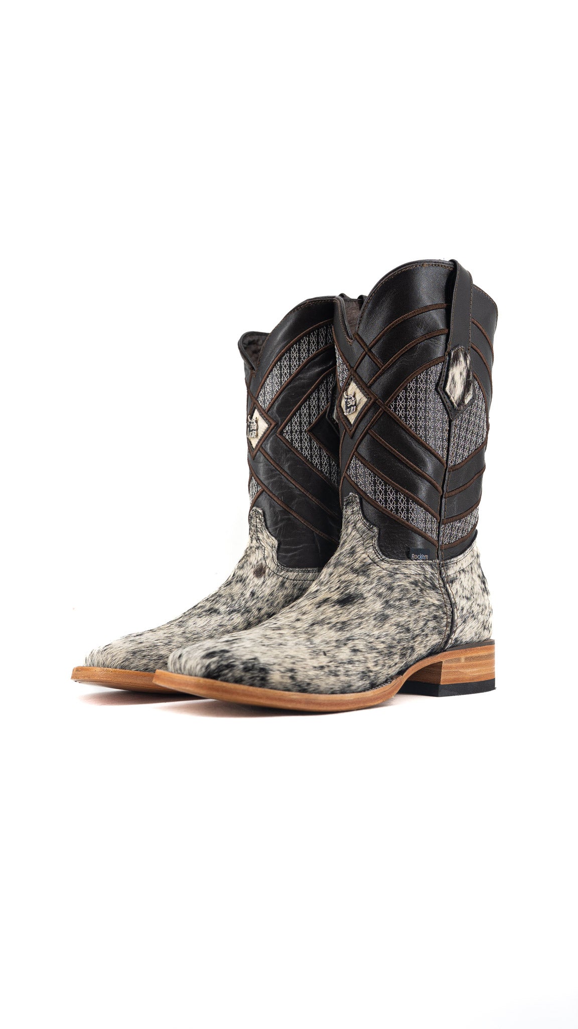 Prescott Cowhide Square Toe Cowboy Boot Size 7.5 Box QM67 FINAL SALE