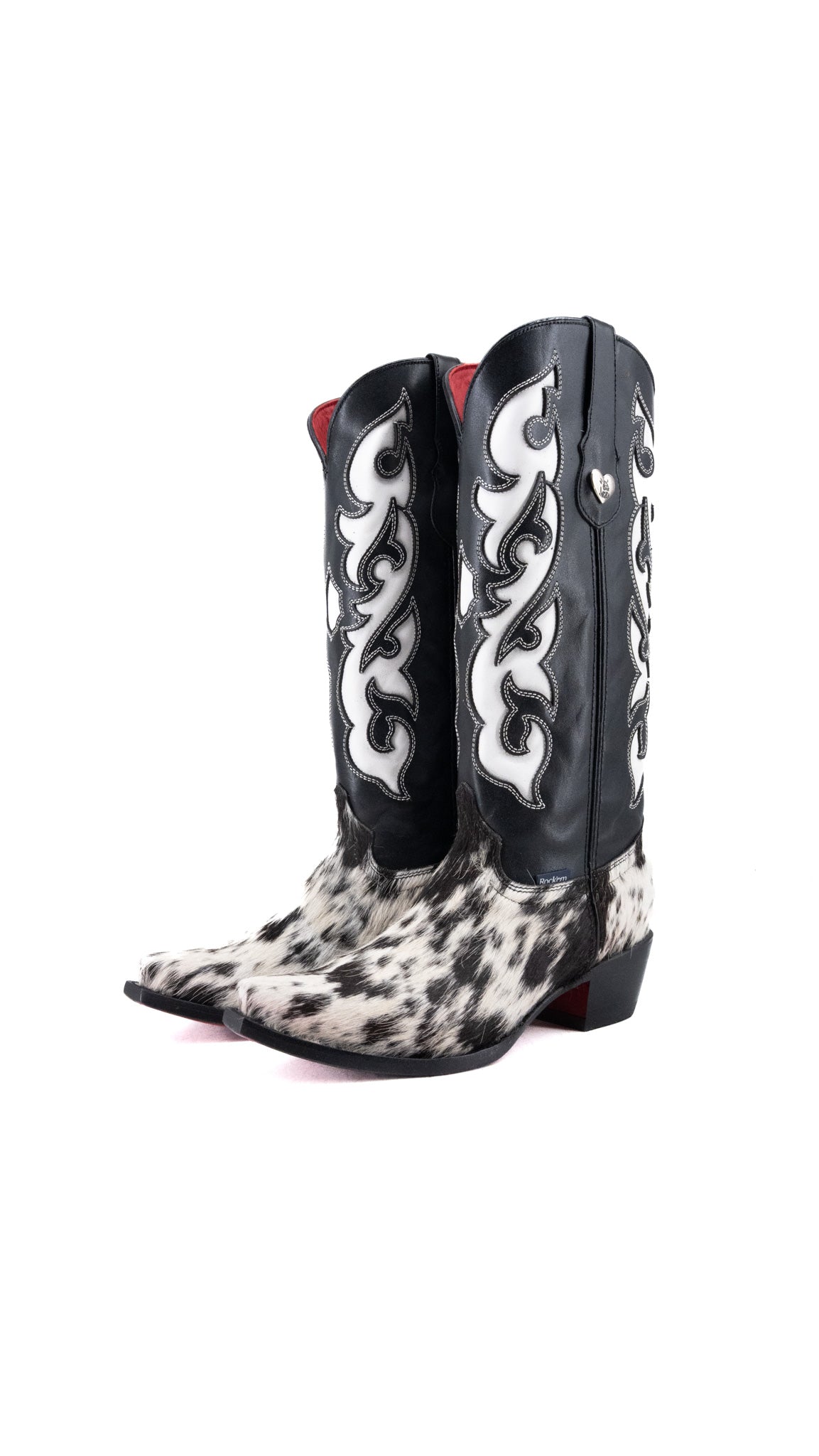 Emely Midi Cowhide Red Bottom Snip Toe Cowgirl Boot  Size 10 Box CW40