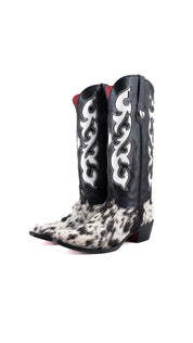 Emely Midi Cowhide Red Bottom Snip Toe Cowgirl Boot  Size 10 Box CW40