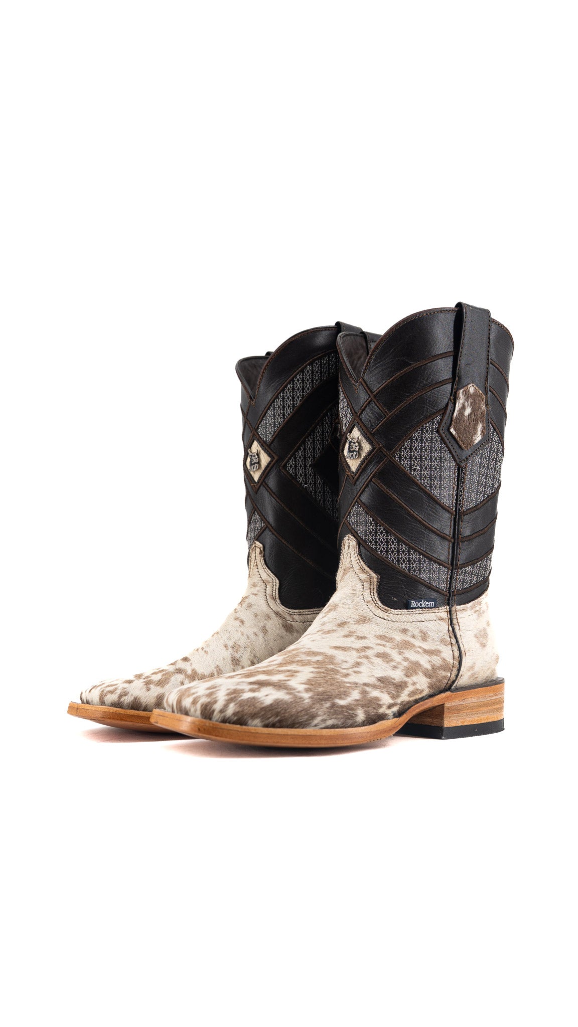 Prescott Cowhide Square Toe Cowboy Boot Size 7.5 Box QM68 FINAL SALE