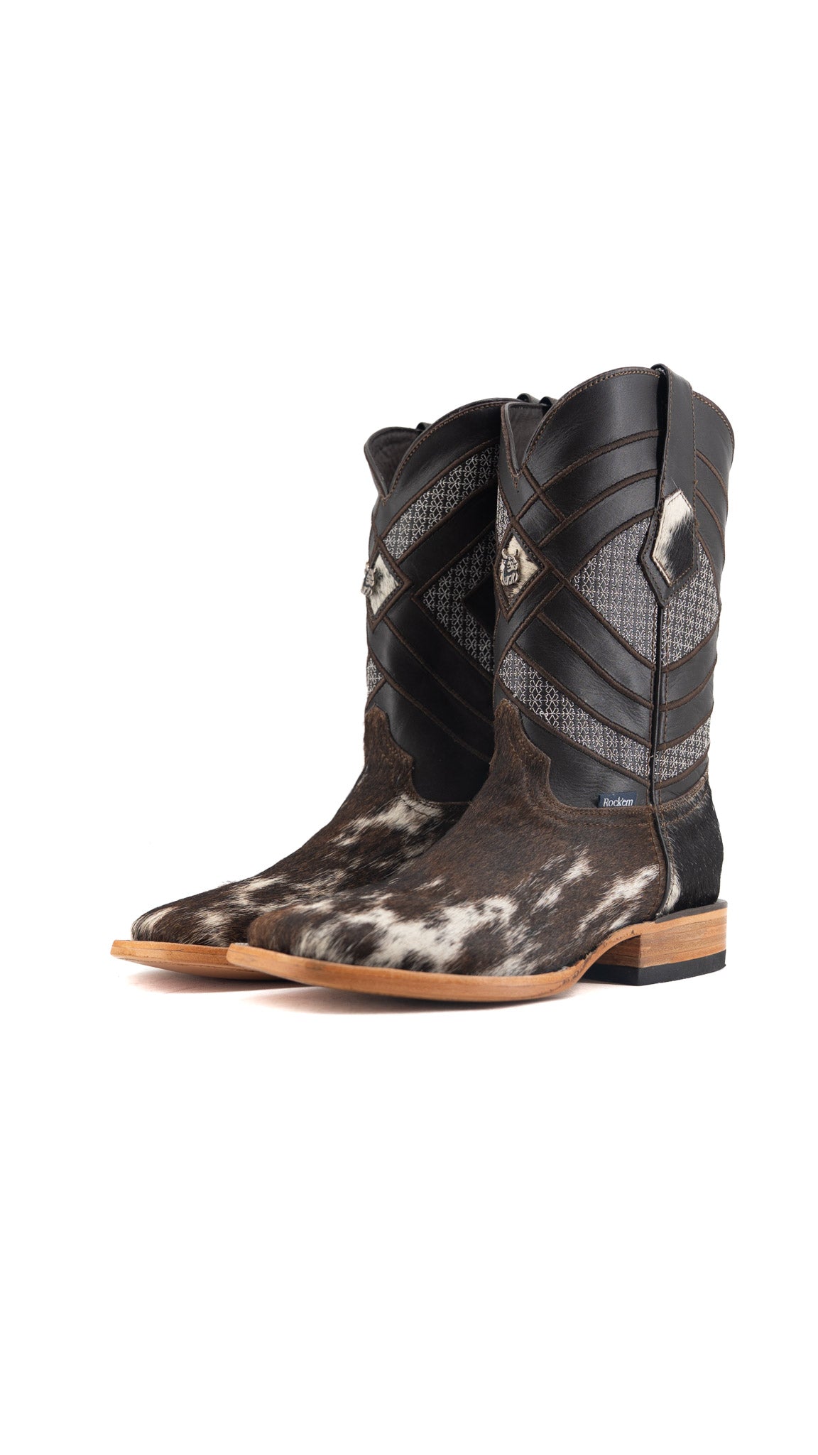 Prescott Cowhide Square Toe Cowboy Boot Size 7.5 Box QM69 FINAL SALE