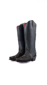Dalia Midi Cowhide Red Bottom Wide Calf Snip Toe Cowgirl Boot Size 5 Box CW41