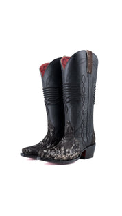 Dalia Midi Cowhide Red Bottom Wide Calf Snip Toe Cowgirl Boot Size 5 Box CW43