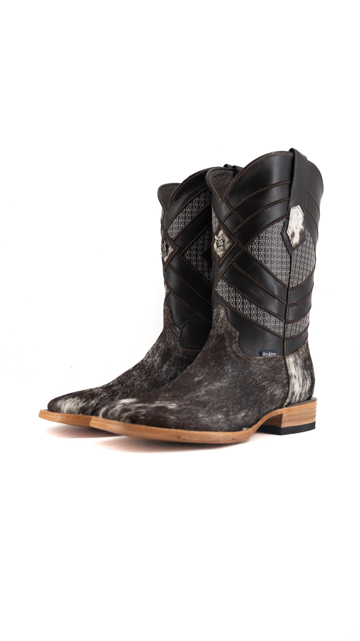 Prescott Cowhide Square Toe Cowboy Boot Size 9.5 Box QM74 FINAL SALE