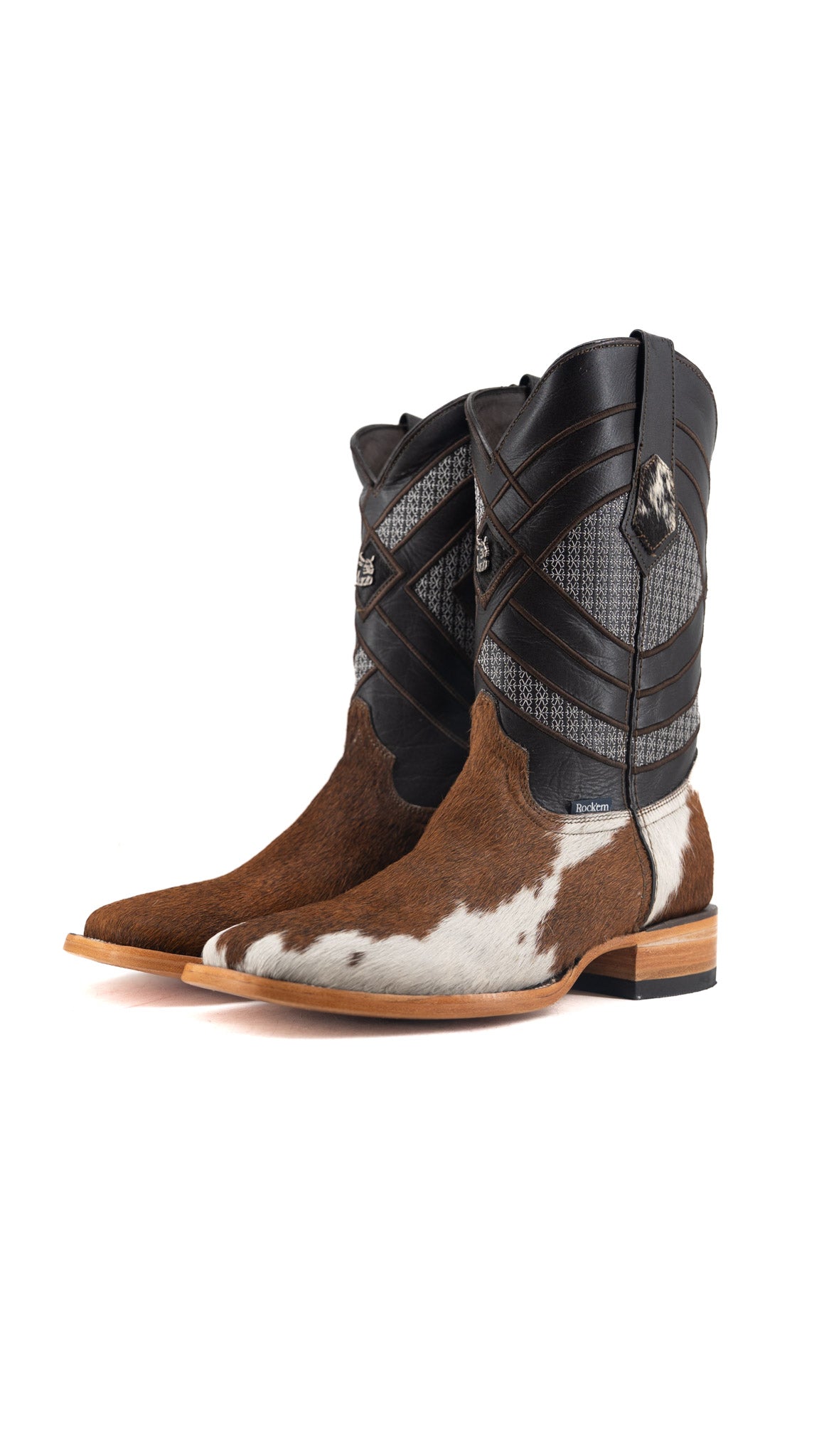 Prescott Cowhide Square Toe Cowboy Boot Size 9.5 Box QM75 FINAL SALE