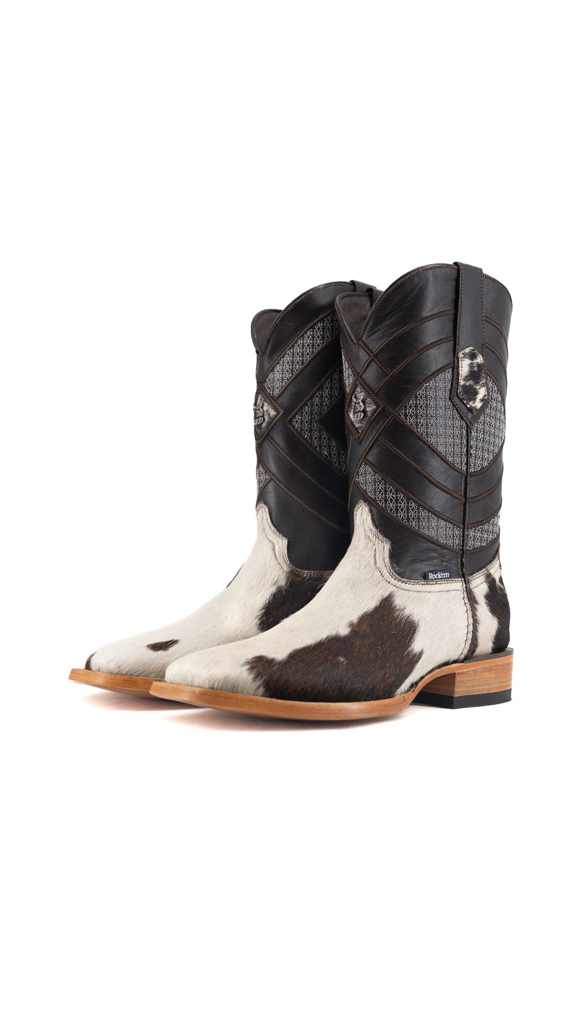 Prescott Cowhide Square Toe Cowboy Boot Size 9.5 Box QM76 FINAL SALE