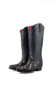 Dalia Midi Cowhide Red Bottom Wide Calf Snip Toe Cowgirl Boot Size 6.5 Box CW47