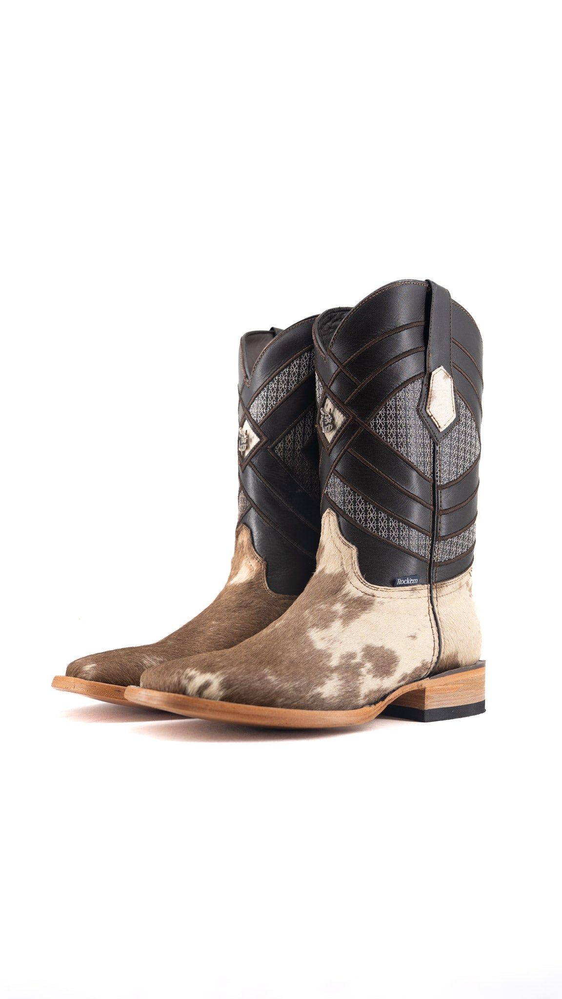 Prescott Cowhide Square Toe Cowboy Boot Size 8.5 Box QM78 FINAL SALE