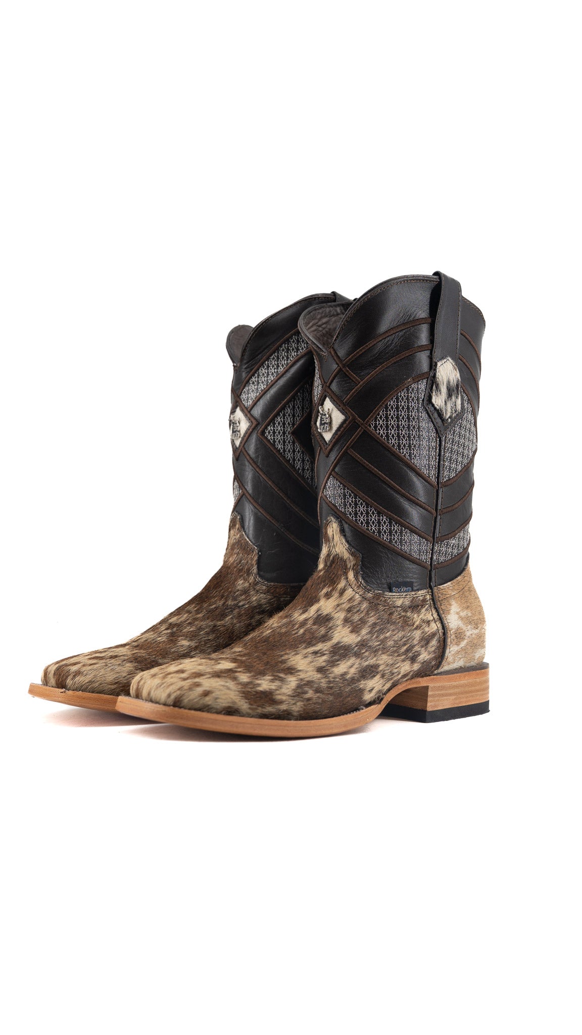 Prescott Cowhide Square Toe Cowboy Boot Size 8.5 Box QM79 FINAL SALE