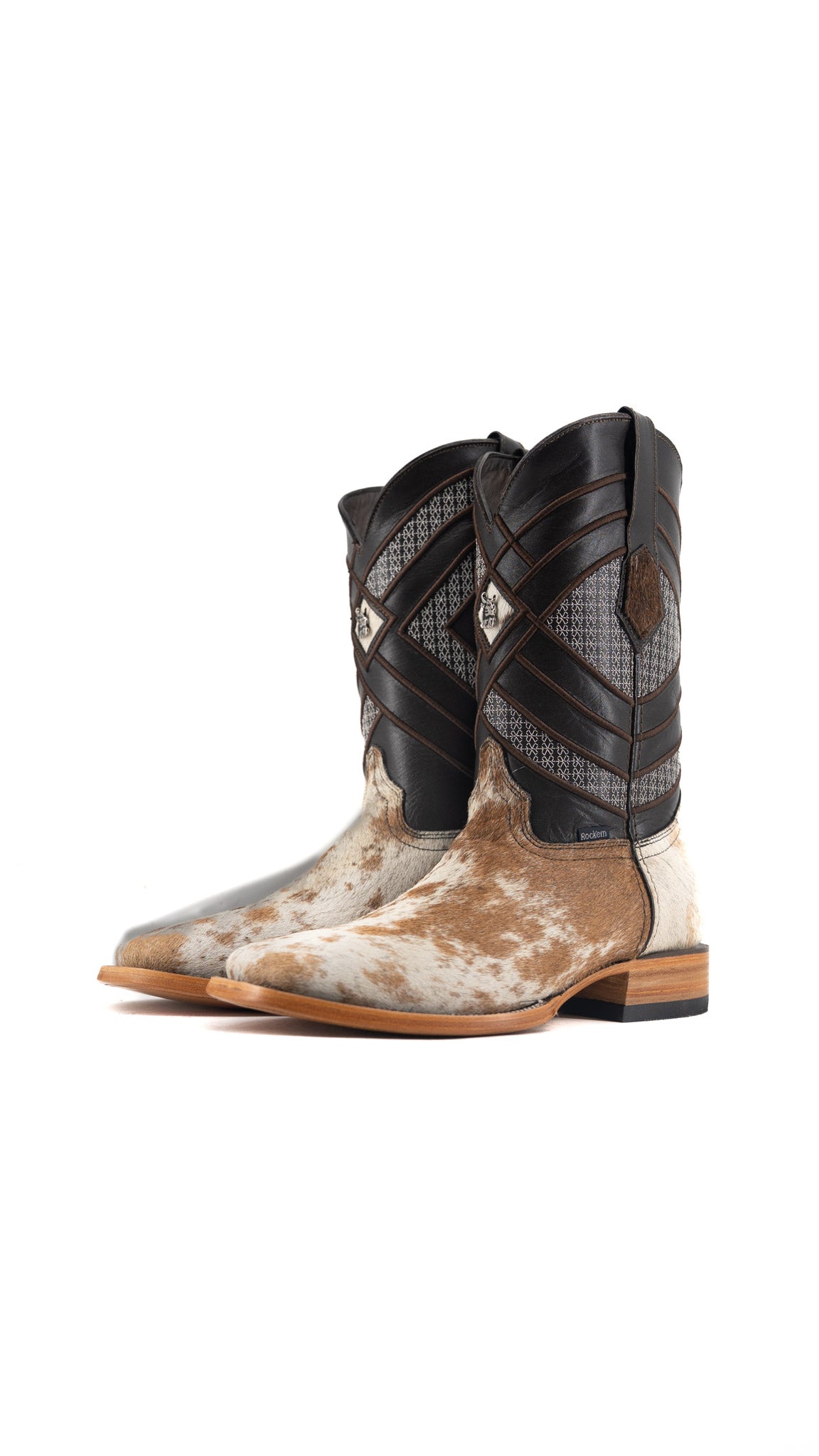 Prescott Cowhide Square Toe Cowboy Boot Size 8.5 Box QM81 FINAL SALE