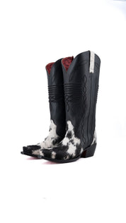 Dalia Midi Cowhide Red Bottom Wide Calf Snip Toe Cowgirl Boot Size 7 Box CW50