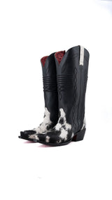 Dalia Midi Cowhide Red Bottom Wide Calf Snip Toe Cowgirl Boot Size 7 Box CW50