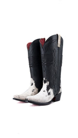 Dalia Midi Cowhide Red Bottom Wide Calf Snip Toe Cowgirl Boot Size 7 Box CW51