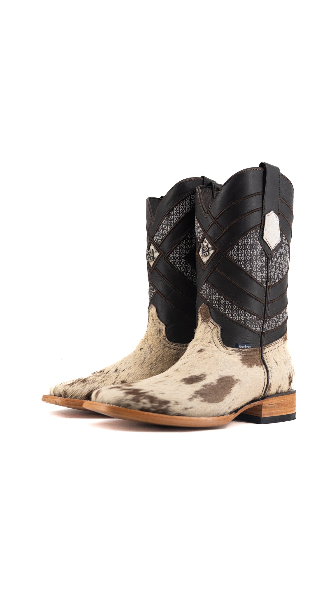Prescott Cowhide Square Toe Cowboy Boot Size 8.5 Box QM84 FINAL SALE