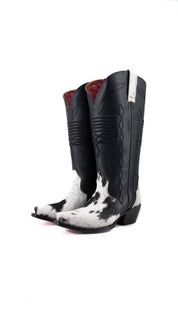 Dalia Midi Cowhide Red Bottom Wide Calf Snip Toe Cowgirl Boot Size 7.5 Box CW52