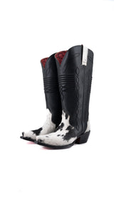 Dalia Midi Cowhide Red Bottom Wide Calf Snip Toe Cowgirl Boot Size 7.5 Box CW52